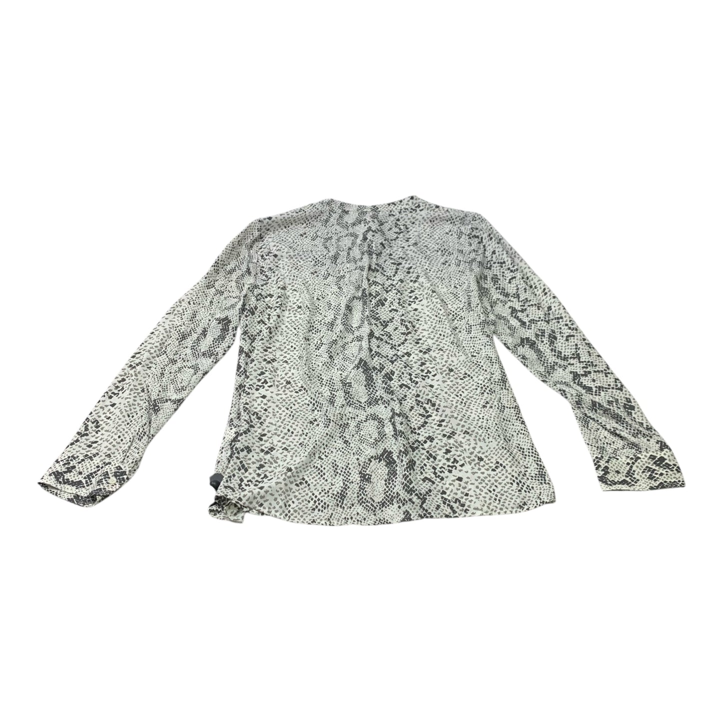 Blouse Long Sleeve By J. Crew In Snakeskin Print, Size: L