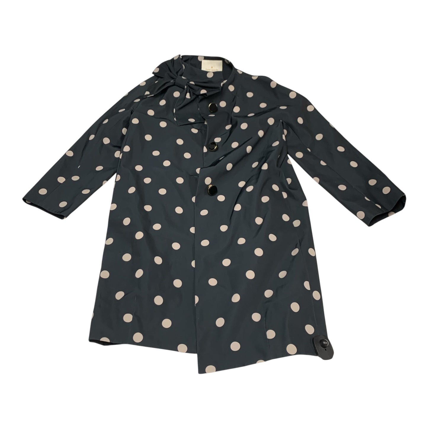 Coat Designer By Kate Spade In Polkadot Pattern, Size: M