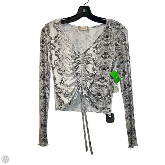 Top Long Sleeve By Altard State In Snakeskin Print, Size: S