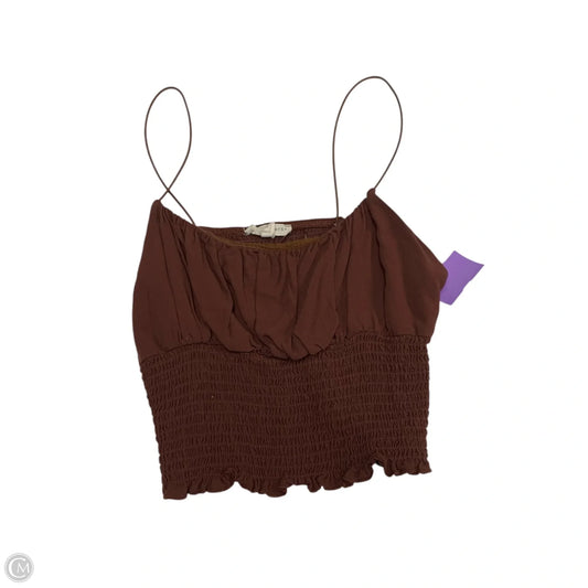 Top Sleeveless By La Hearts In Brown, Size: M