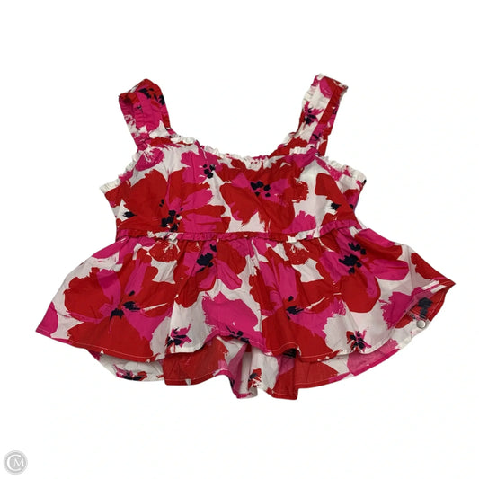 Top Sleeveless By Mi Ami In Pink & Red, Size: L