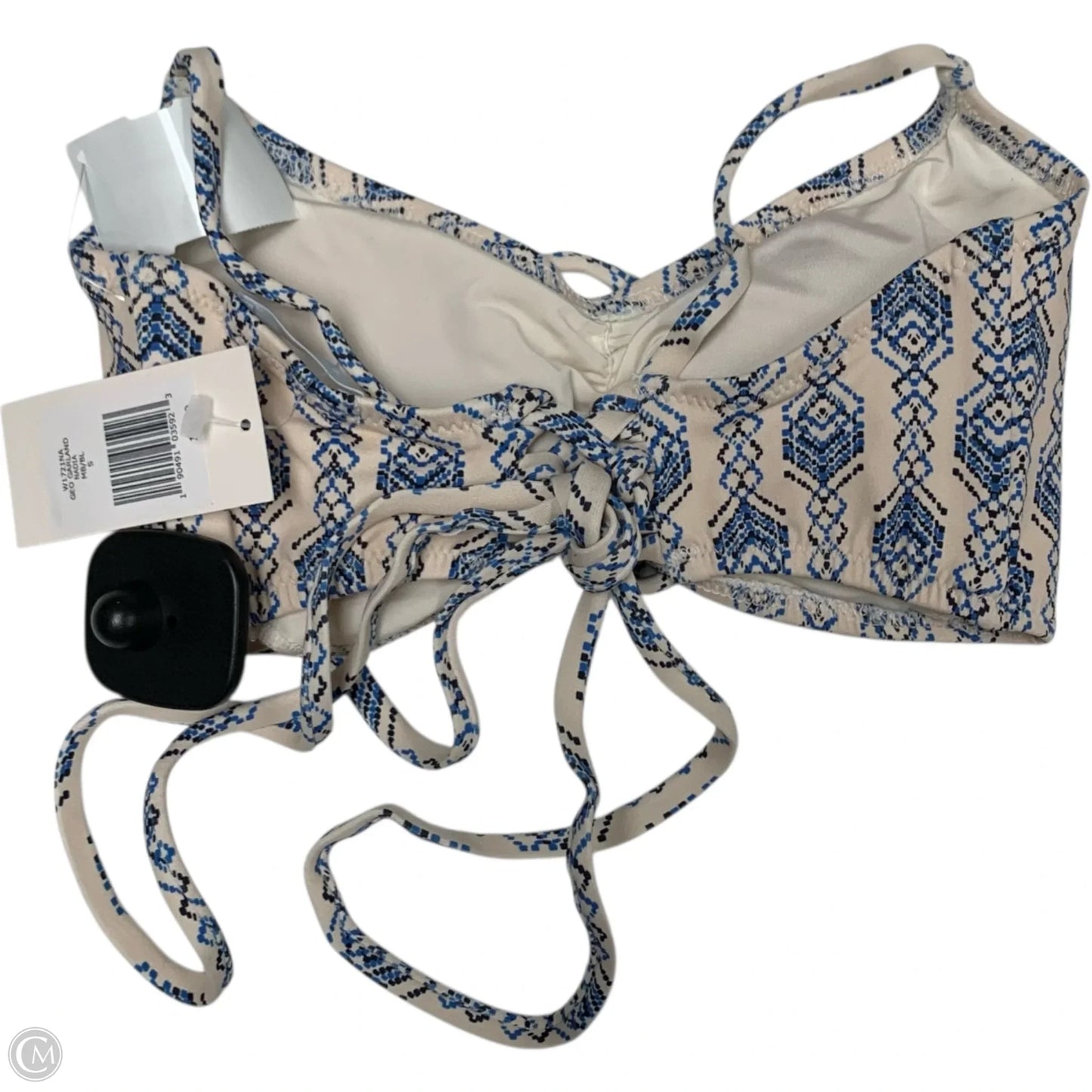 Swimsuit Top By Eberjey In Blue & Cream, Size: S