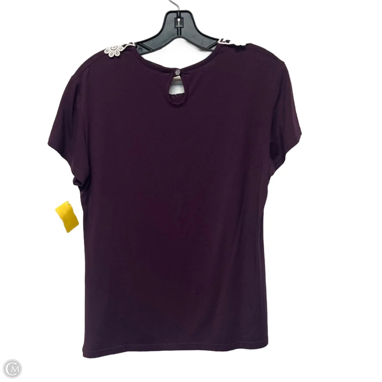 Top Short Sleeve By M-Tex In Purple & White, Size: Xxl