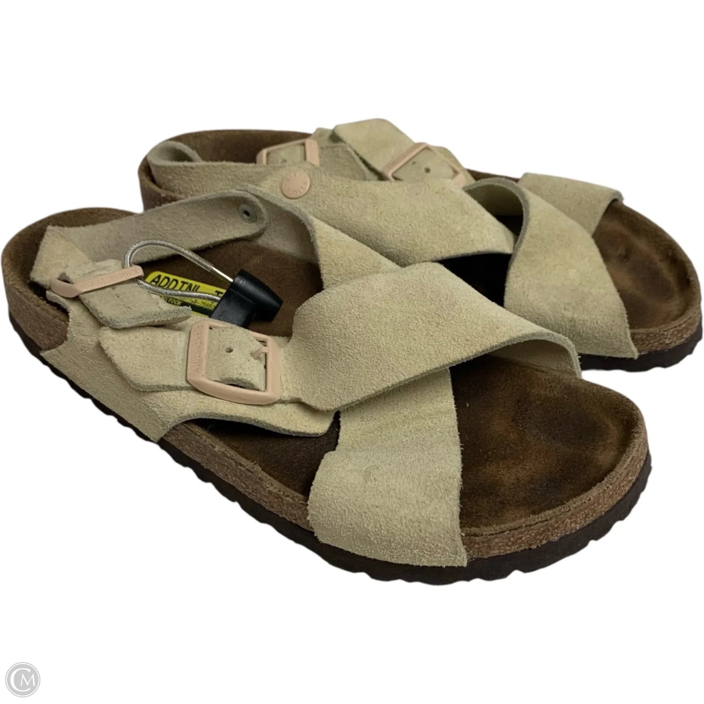 Sandals Flats By Birkenstock In Beige, Size: 8