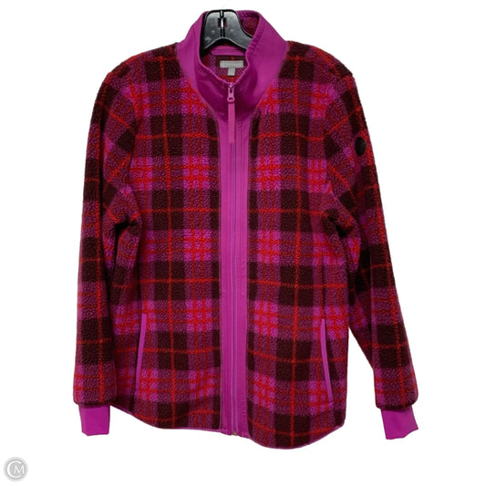 Jacket Faux Fur & Sherpa By Talbots In Pink & Red, Size: L