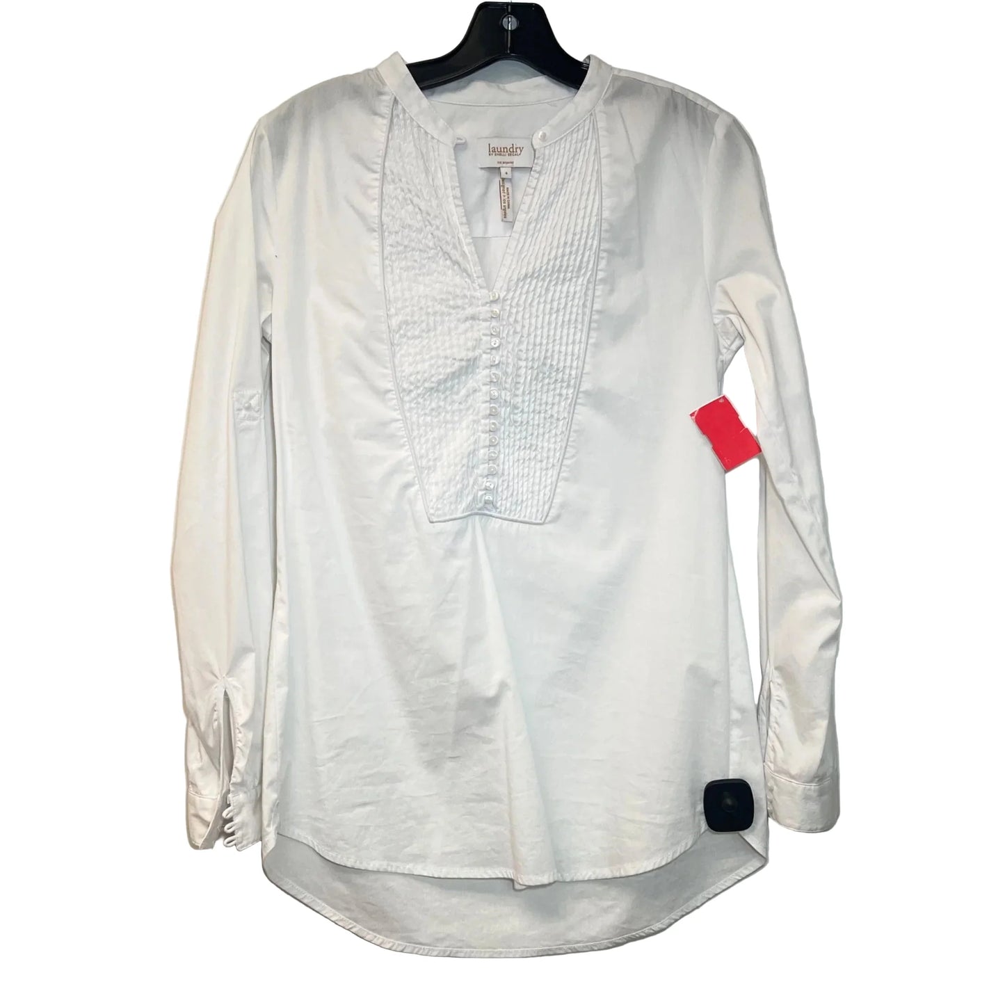Top Long Sleeve By Laundry In White, Size: S