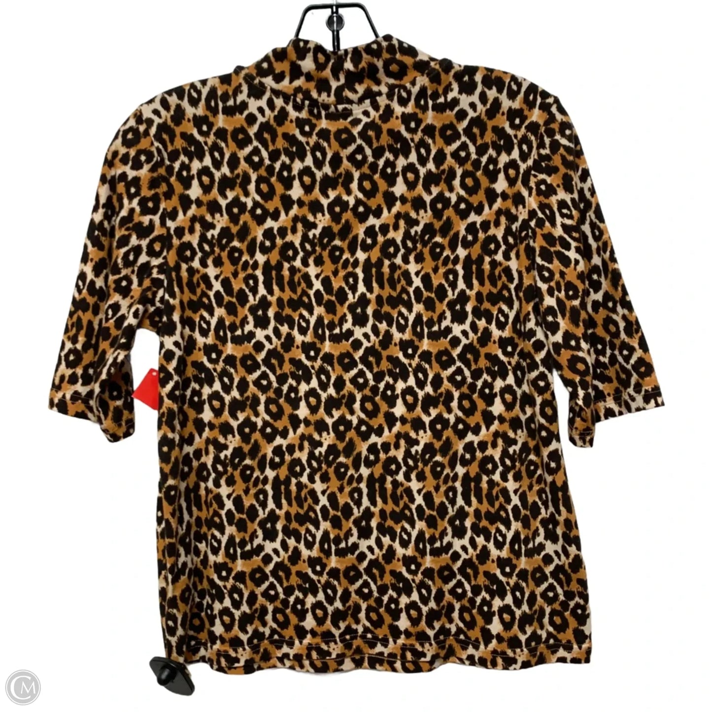 Top Short Sleeve By Anthropologie In Animal Print, Size: S