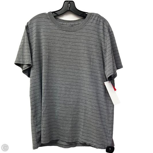Athletic Top Short Sleeve By Lululemon In Grey, Size: Xl