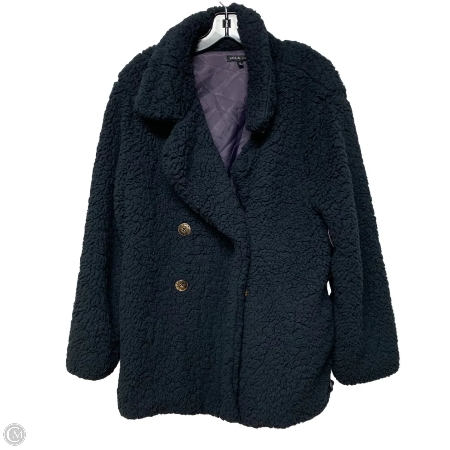 Jacket Faux Fur & Sherpa By Aria & Clara In Navy, Size: M