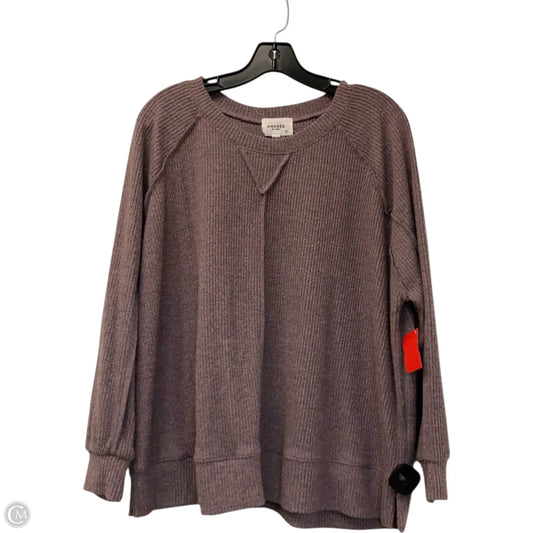 Top Long Sleeve By Andree By Unit In Purple, Size: Xl