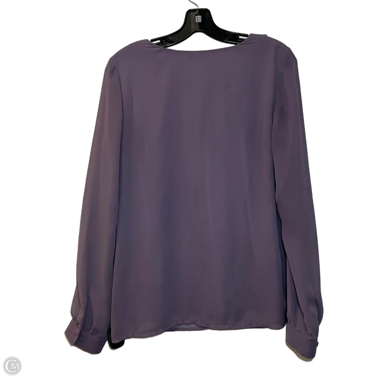 Blouse Long Sleeve By Limited In Purple, Size: S