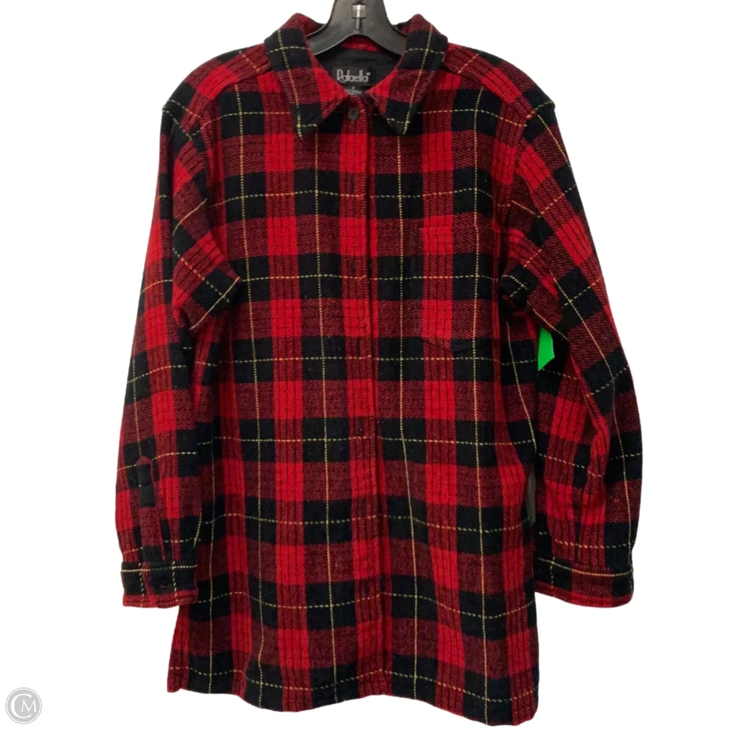 Jacket Shirt By Rafaella In Plaid Pattern, Size: S