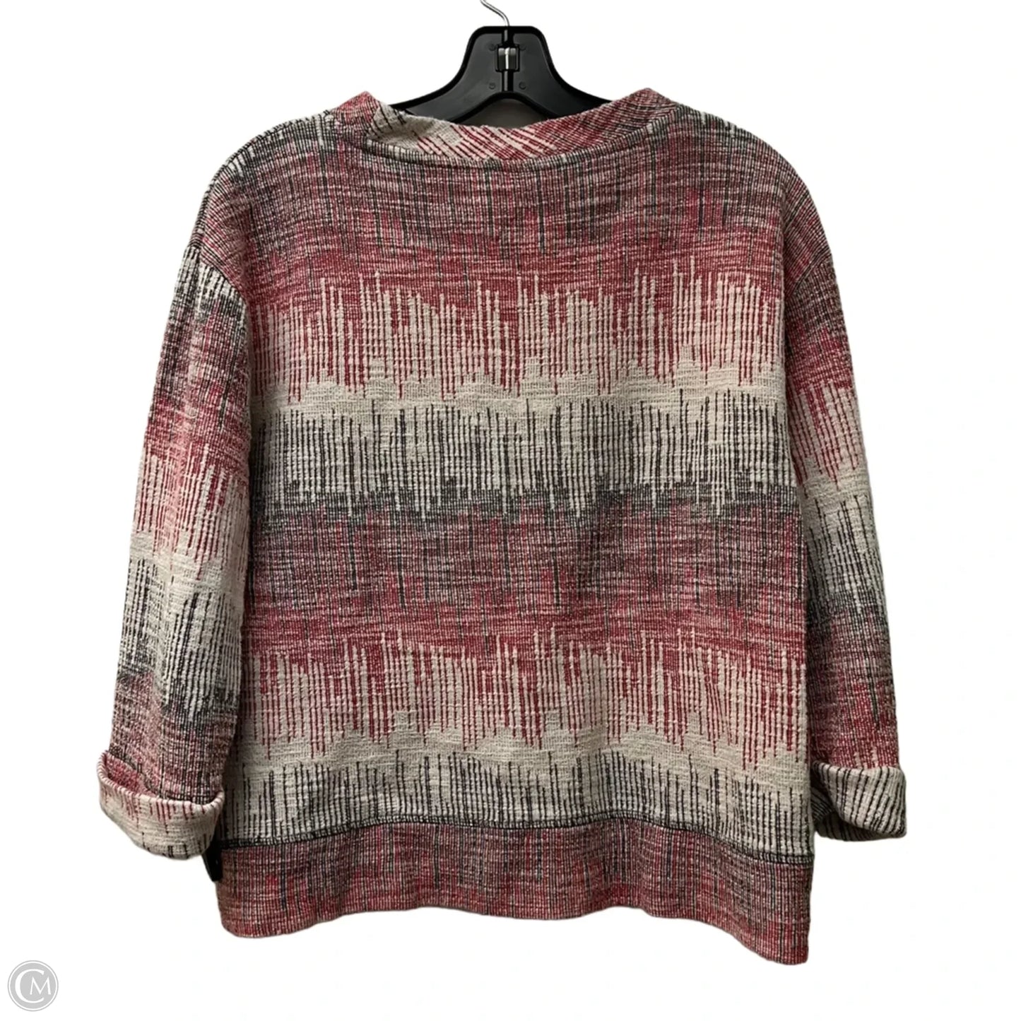Top Long Sleeve By Anthropologie In Red & White, Size: S
