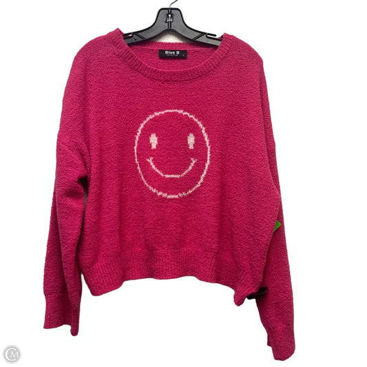 Sweater By Blue B In Pink, Size: L