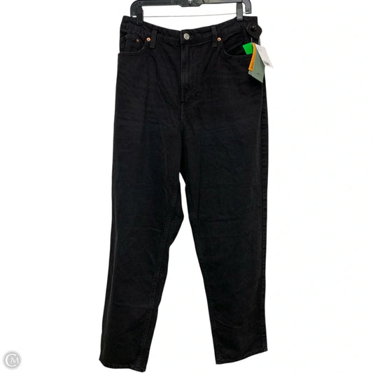 Jeans Straight By Asos In Black Denim, Size: 14