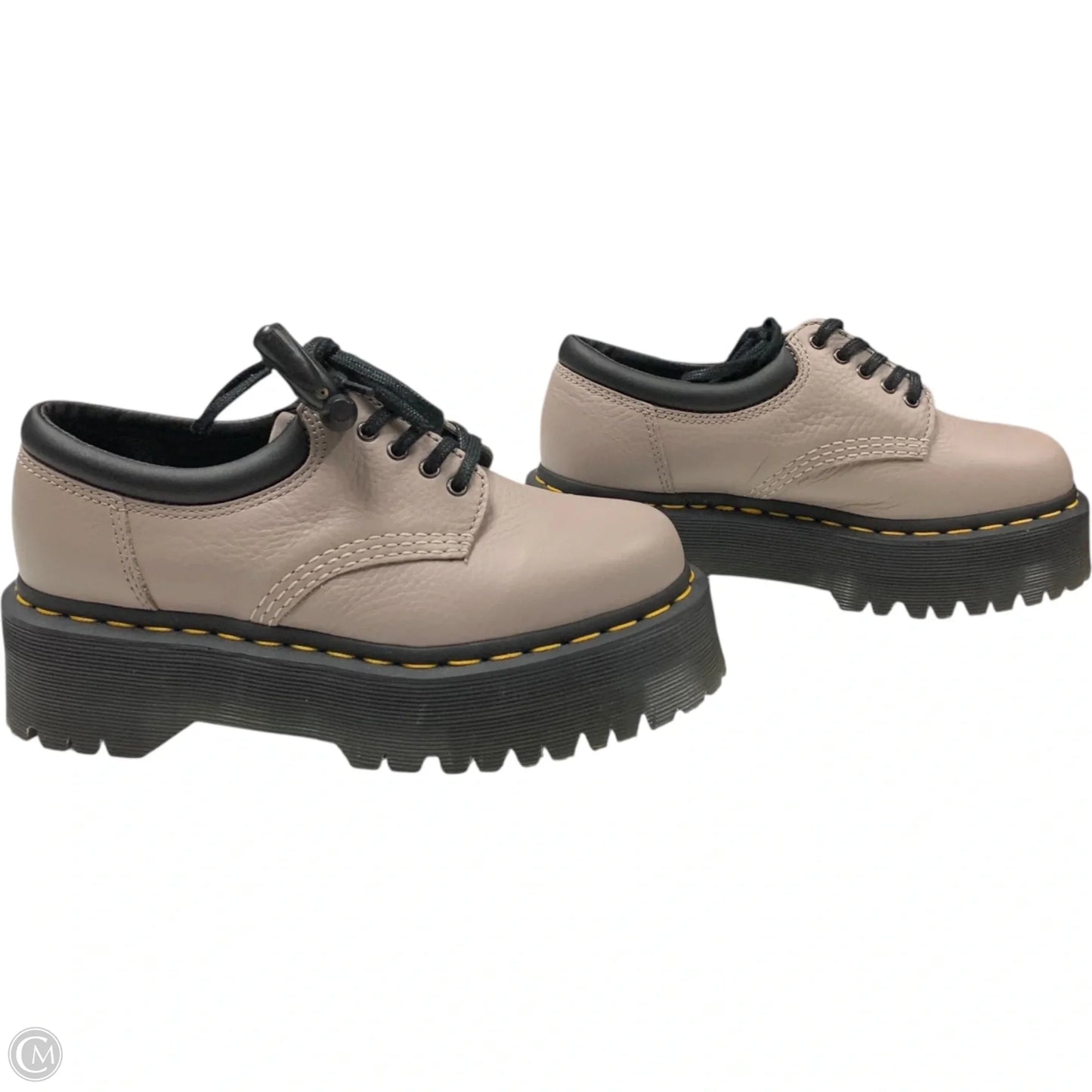 Shoes Heels Platform By Dr Martens In Taupe, Size: 6