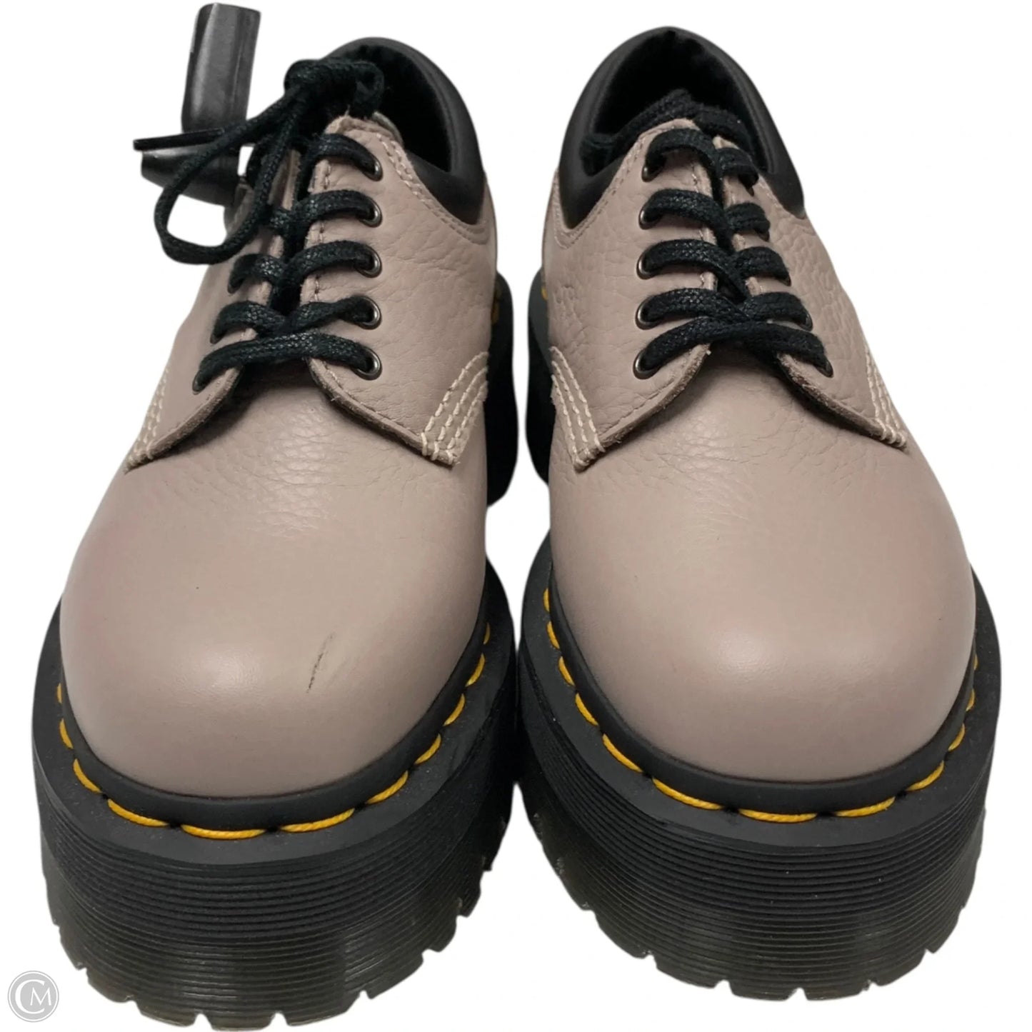 Shoes Heels Platform By Dr Martens In Taupe, Size: 6