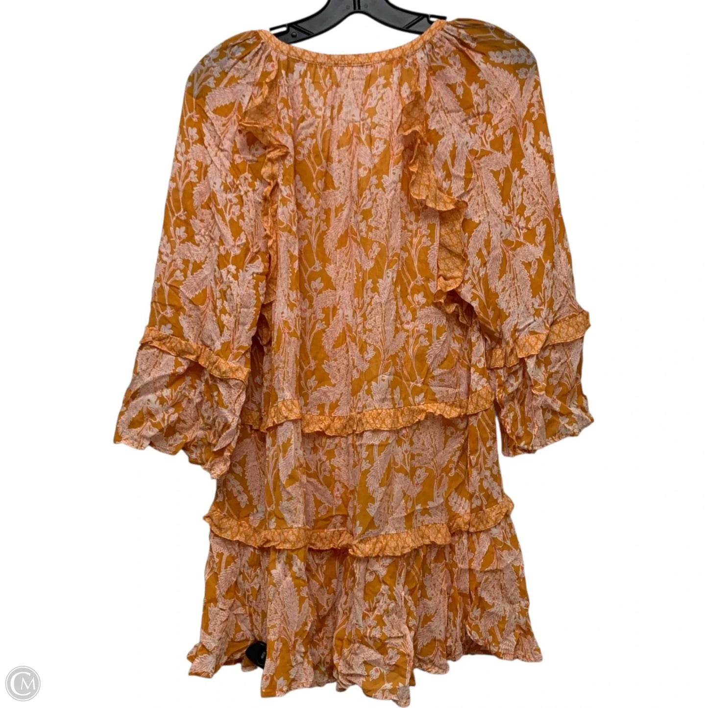 Tunic 3/4 Sleeve By Anthropologie In Orange, Size: M