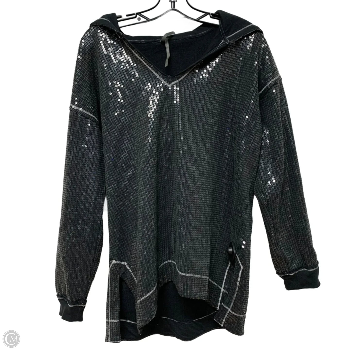 Sweatshirt Hoodie By Anthropologie In Grey, Size: S