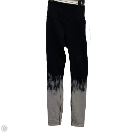 Athletic Leggings By Lululemon In Black & Grey, Size: Xs