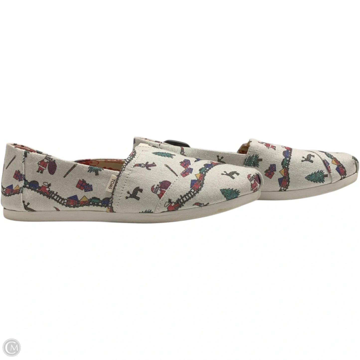 Shoes Flats By Toms In Silver, Size: 8.5