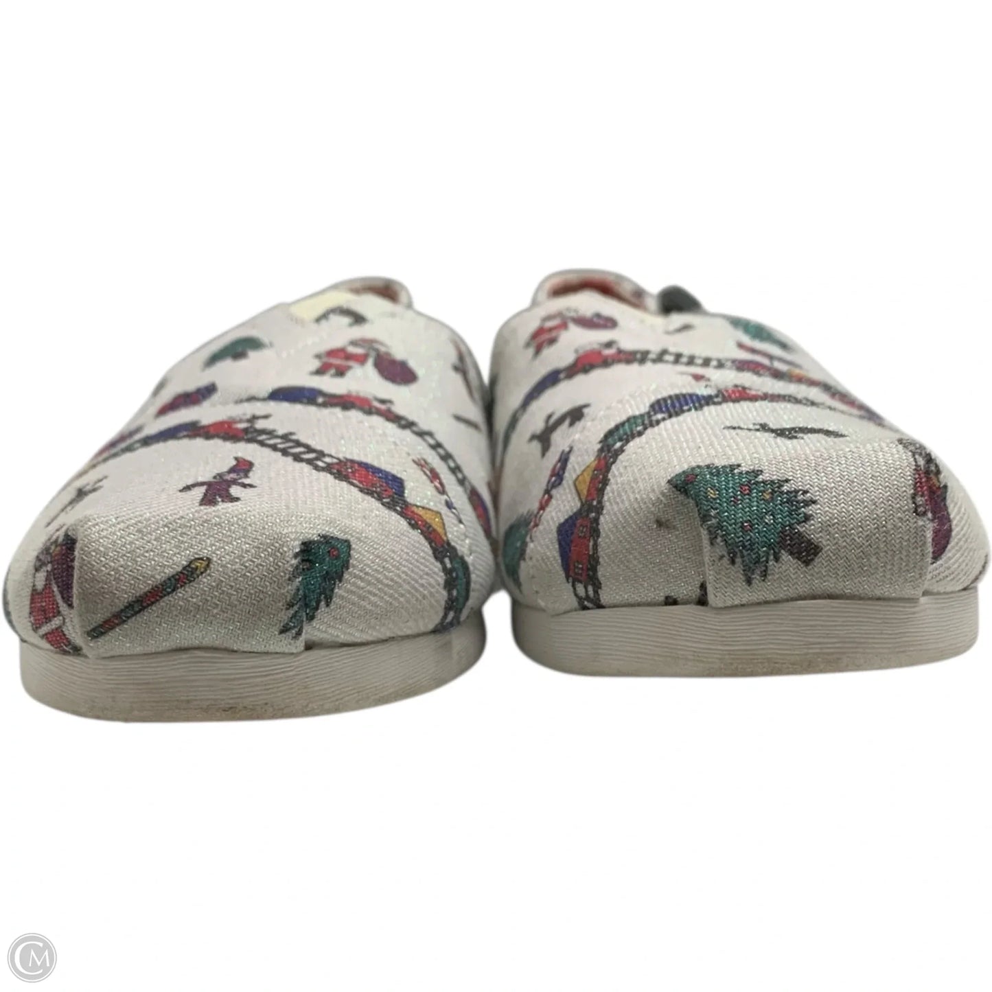 Shoes Flats By Toms In Silver, Size: 8.5