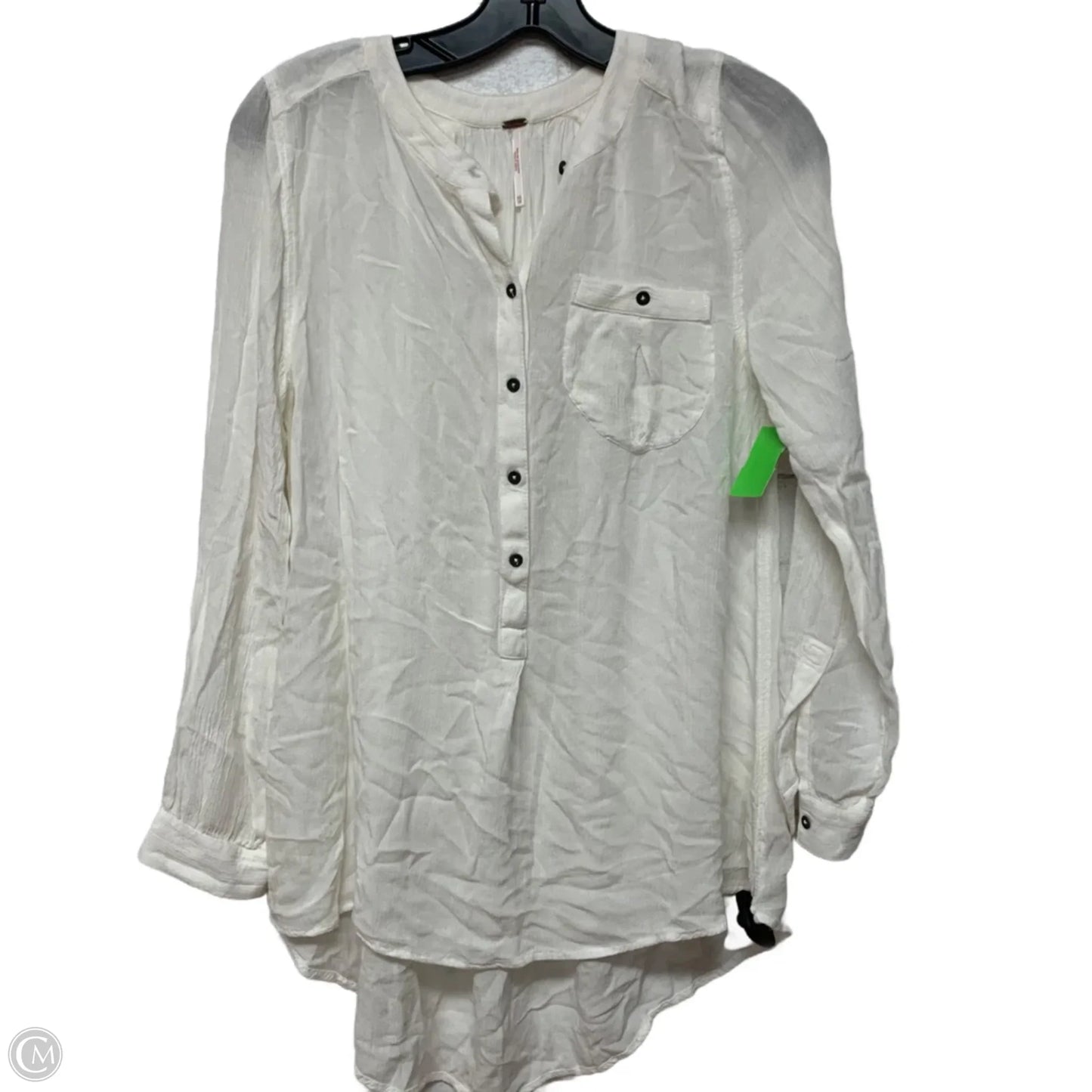 Tunic Long Sleeve By Free People In White, Size: Xs