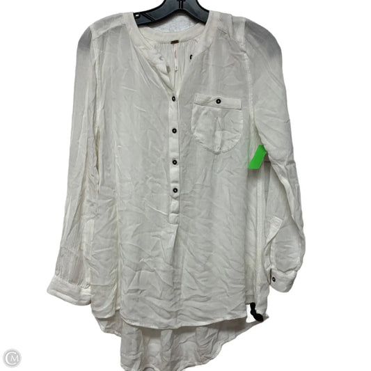 Tunic Long Sleeve By Free People In White, Size: Xs