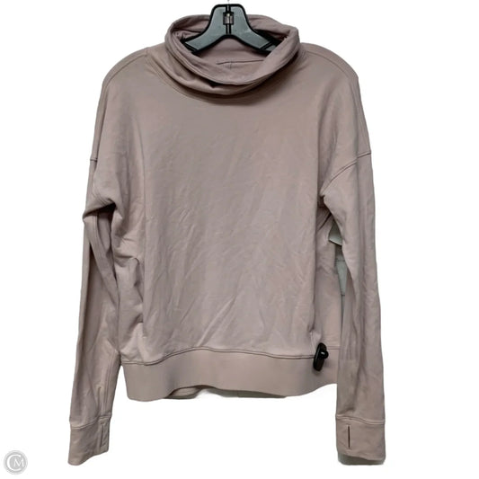 Athletic Top Long Sleeve Collar By Lululemon In Pink, Size: S