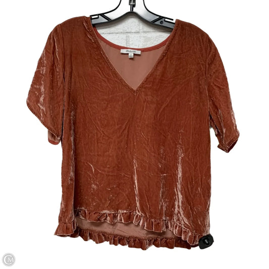 Top Short Sleeve By Madewell In Pink, Size: M