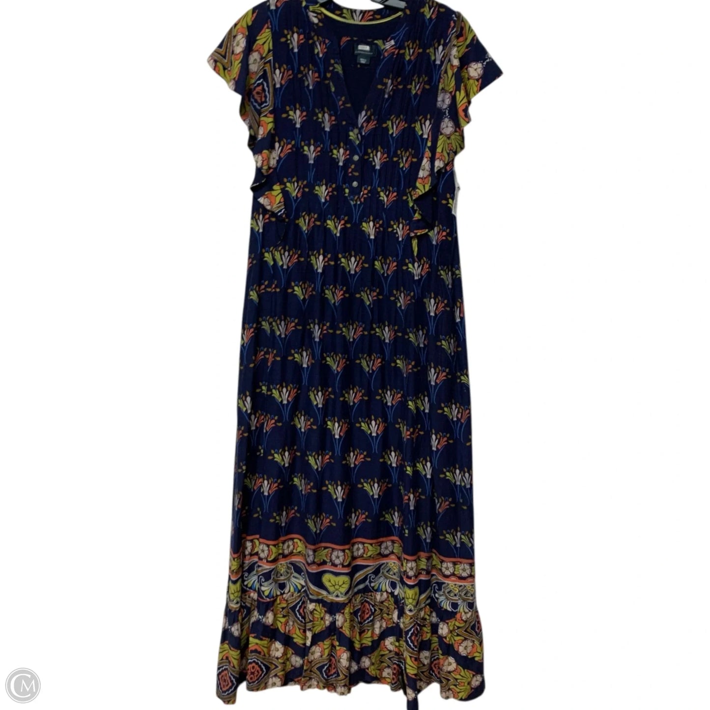 Dress Casual Maxi By Anthropologie In Blue & Orange, Size: S