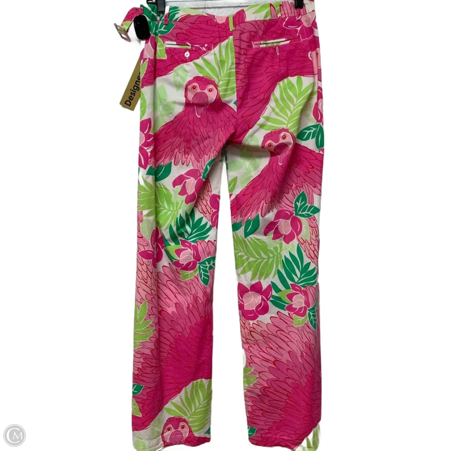 Pants Designer By Lilly Pulitzer In Green & Pink, Size: 4