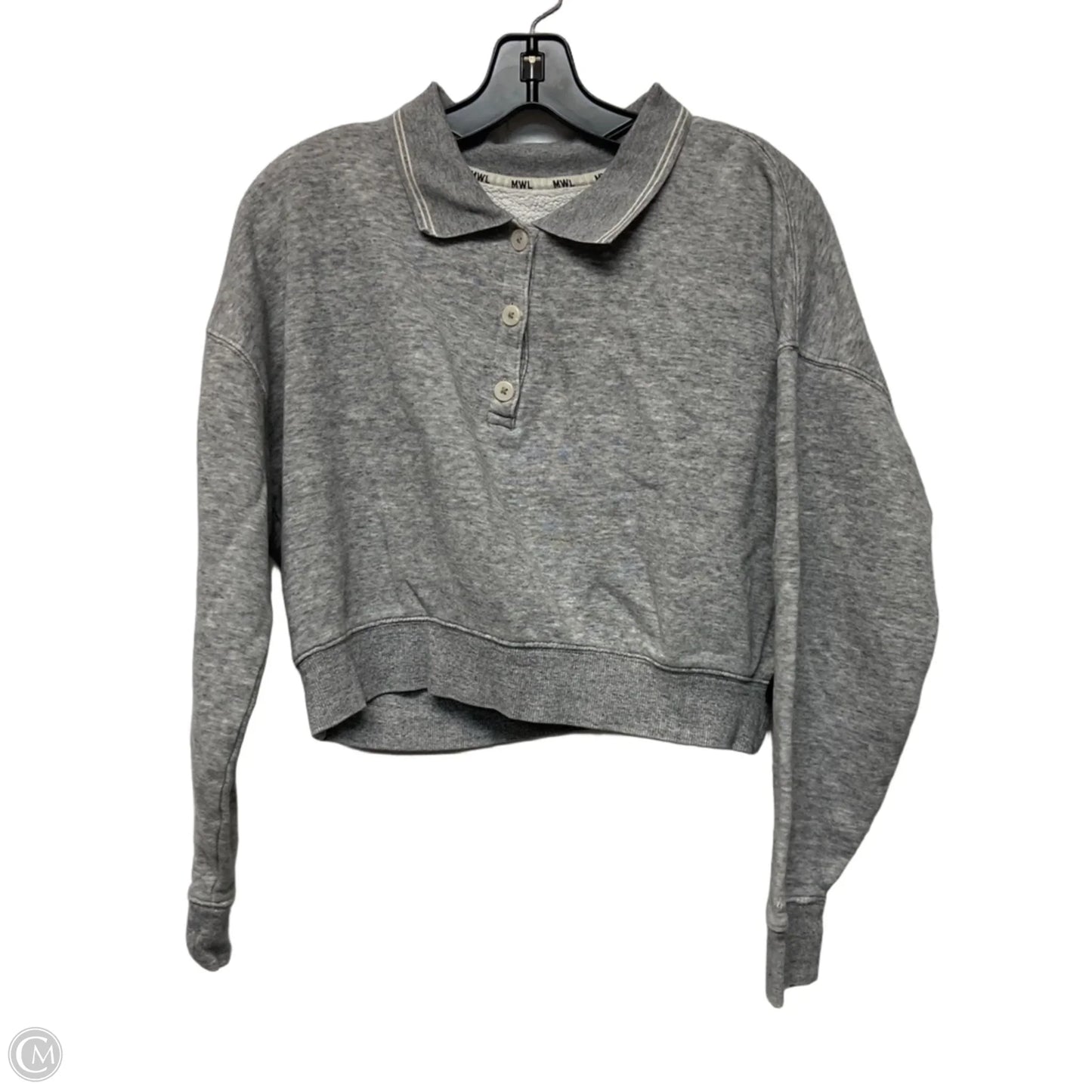 Sweatshirt Collar By Madewell In Grey, Size: M