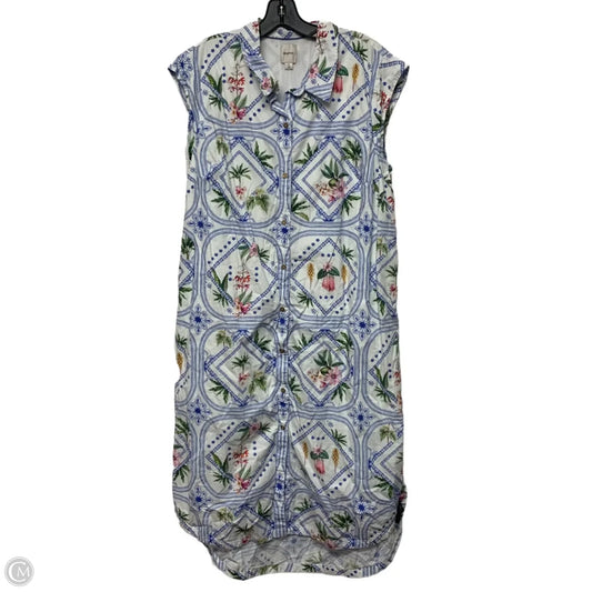 Dress Casual Maxi By Maeve In Blue & White, Size: Xl