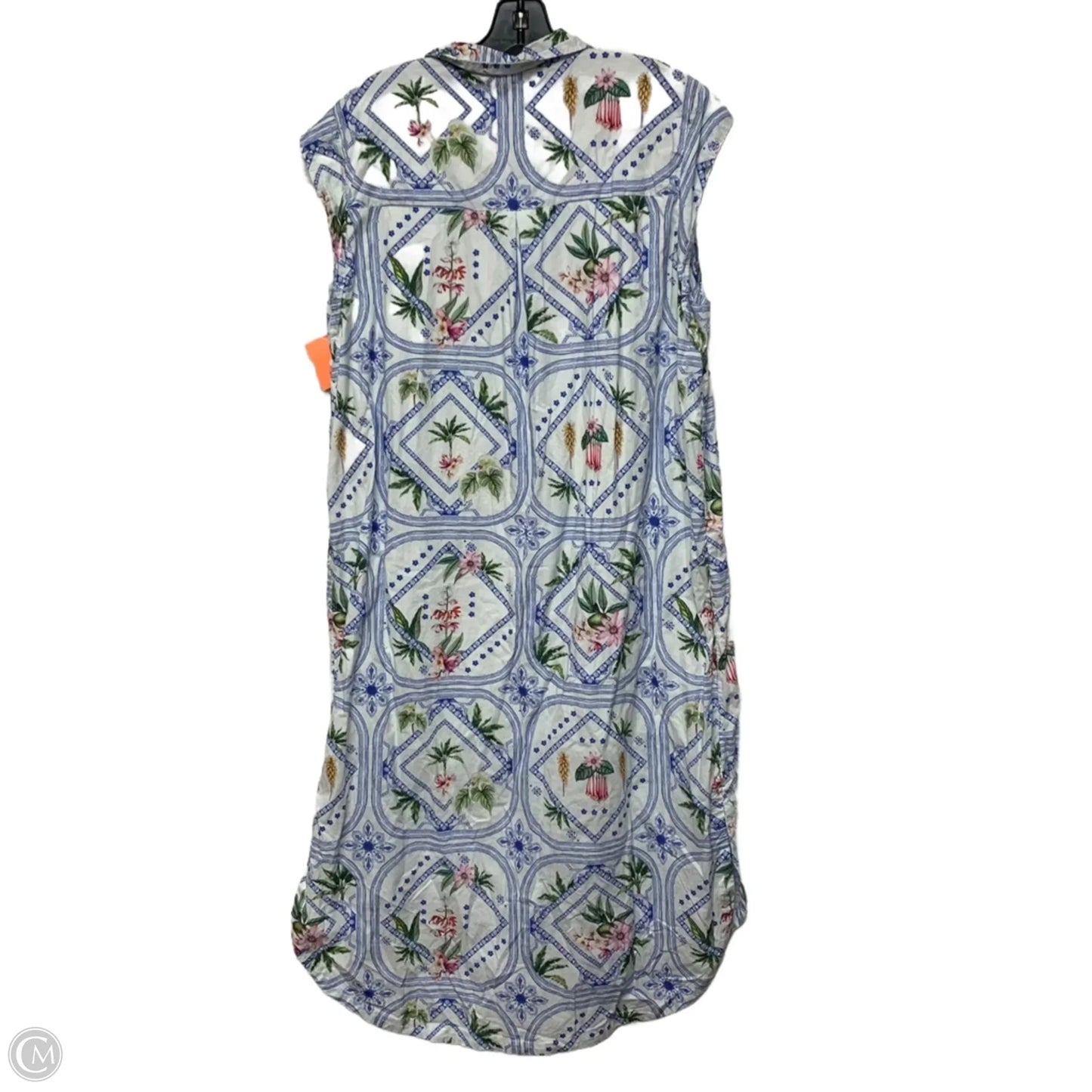 Dress Casual Maxi By Maeve In Blue & White, Size: Xl