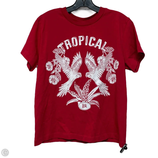 Top Short Sleeve Designer By Farm Rio In Red, Size: M