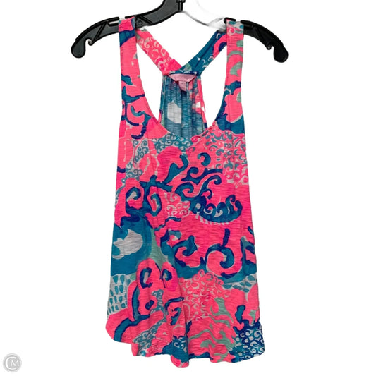 Top Sleeveless Designer By Lilly Pulitzer In Blue & Pink, Size: M