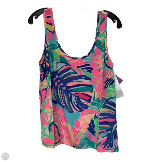 Top Sleeveless Designer By Lilly Pulitzer In Blue & Green, Size: M