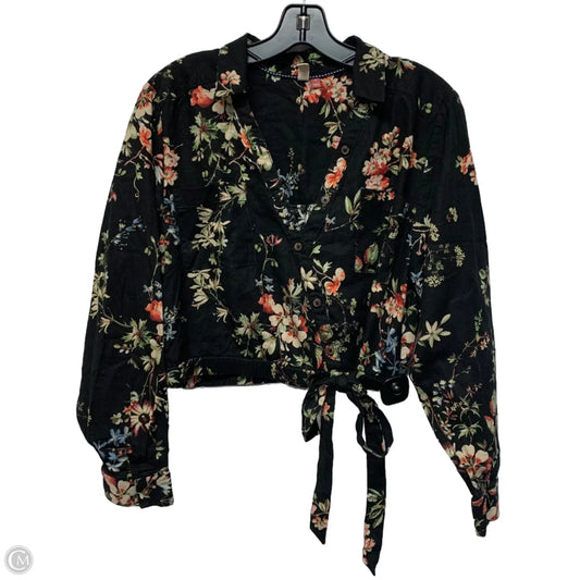 Top Long Sleeve By Pilcro In Black, Size: M