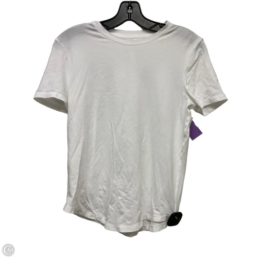 Athletic Top Short Sleeve By Lululemon In White, Size: S