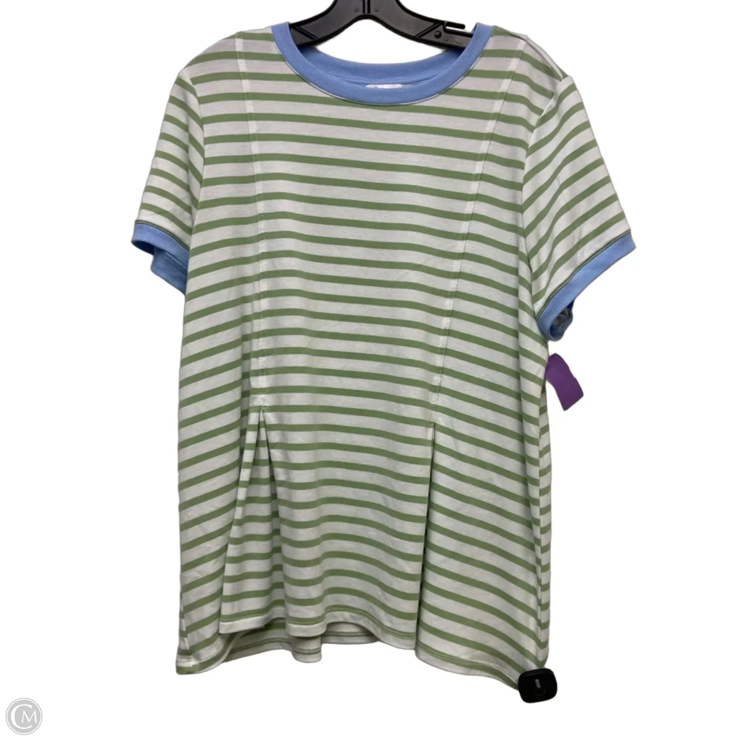 Top Short Sleeve By Crown And Ivy In Striped Pattern, Size: Xl