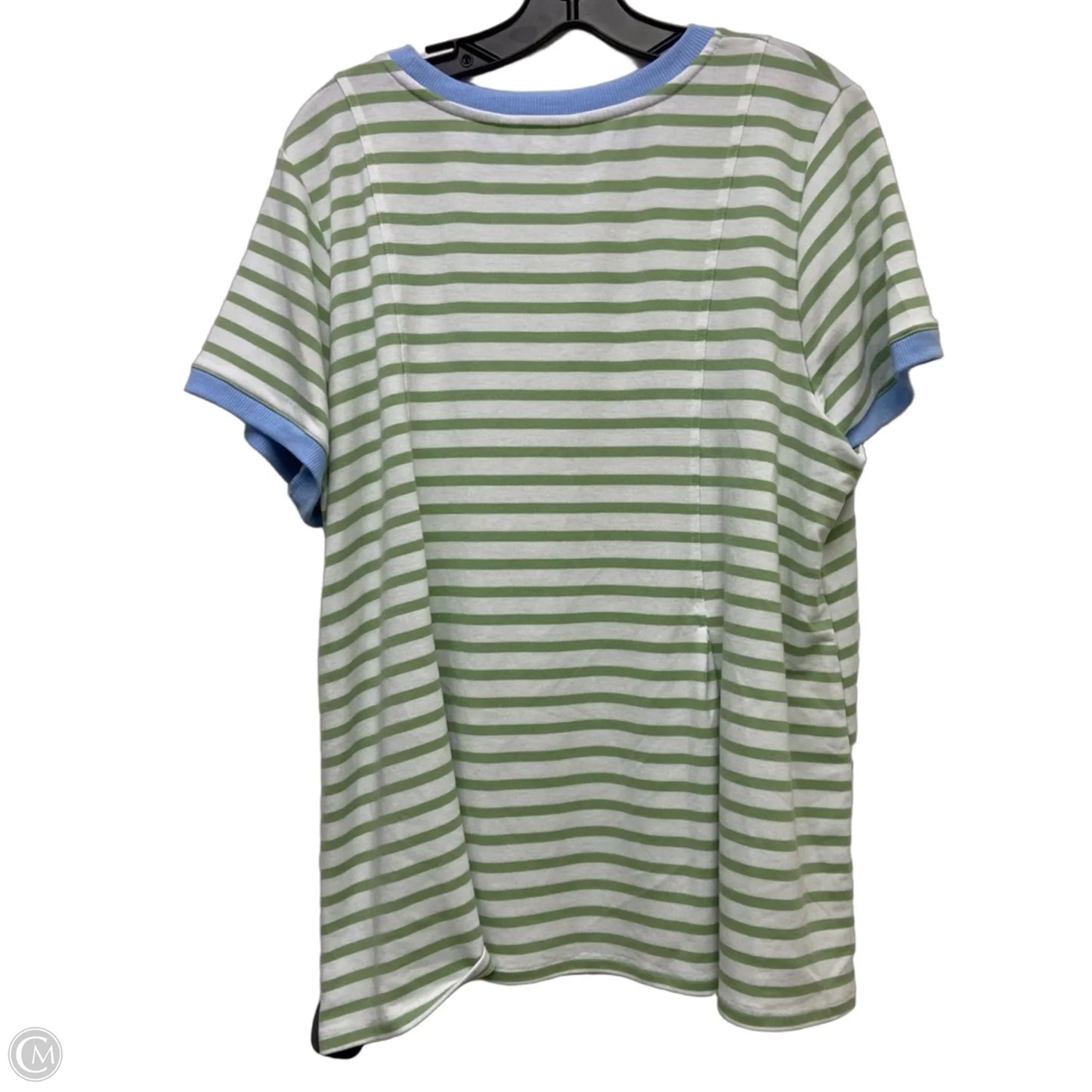 Top Short Sleeve By Crown And Ivy In Striped Pattern, Size: Xl
