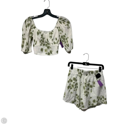 Shorts Set By Abercrombie And Fitch In Green & White, Size: S