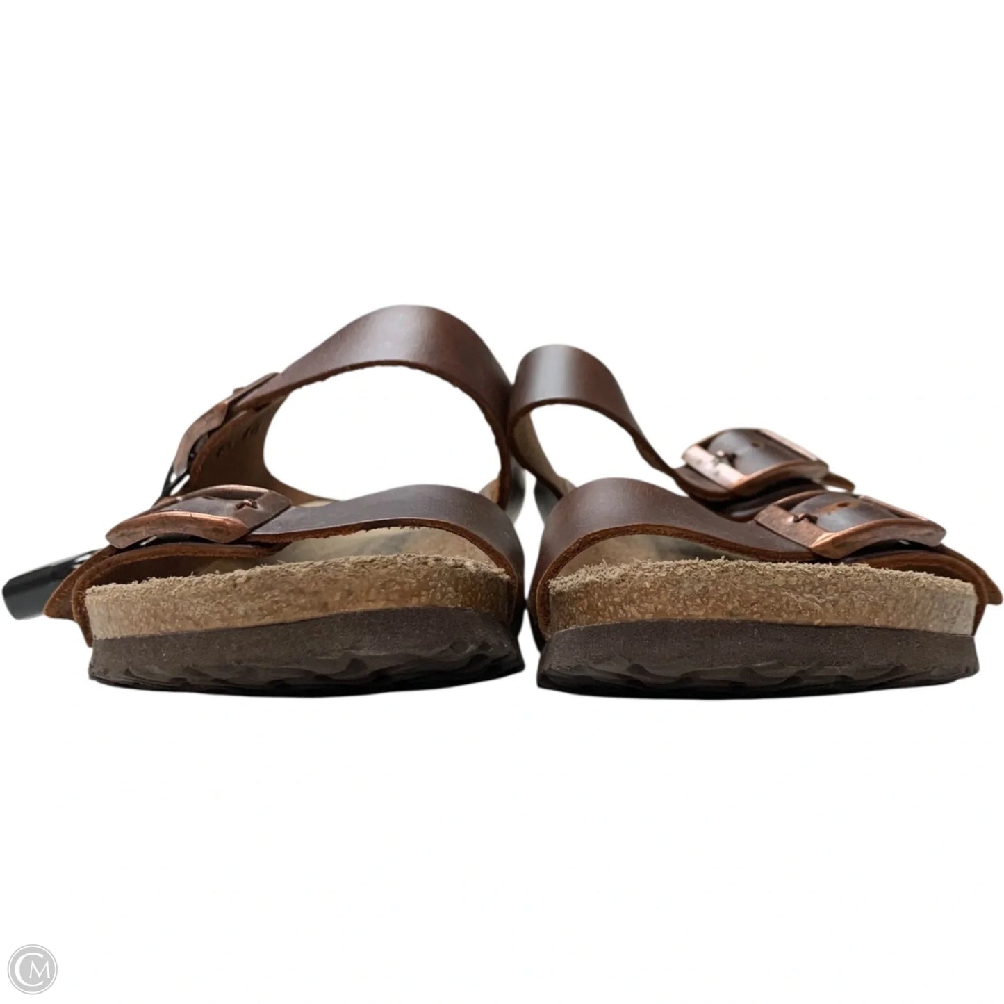 Sandals Heels Wedge By Papillio by Birkenstock In Brown, Size: 7