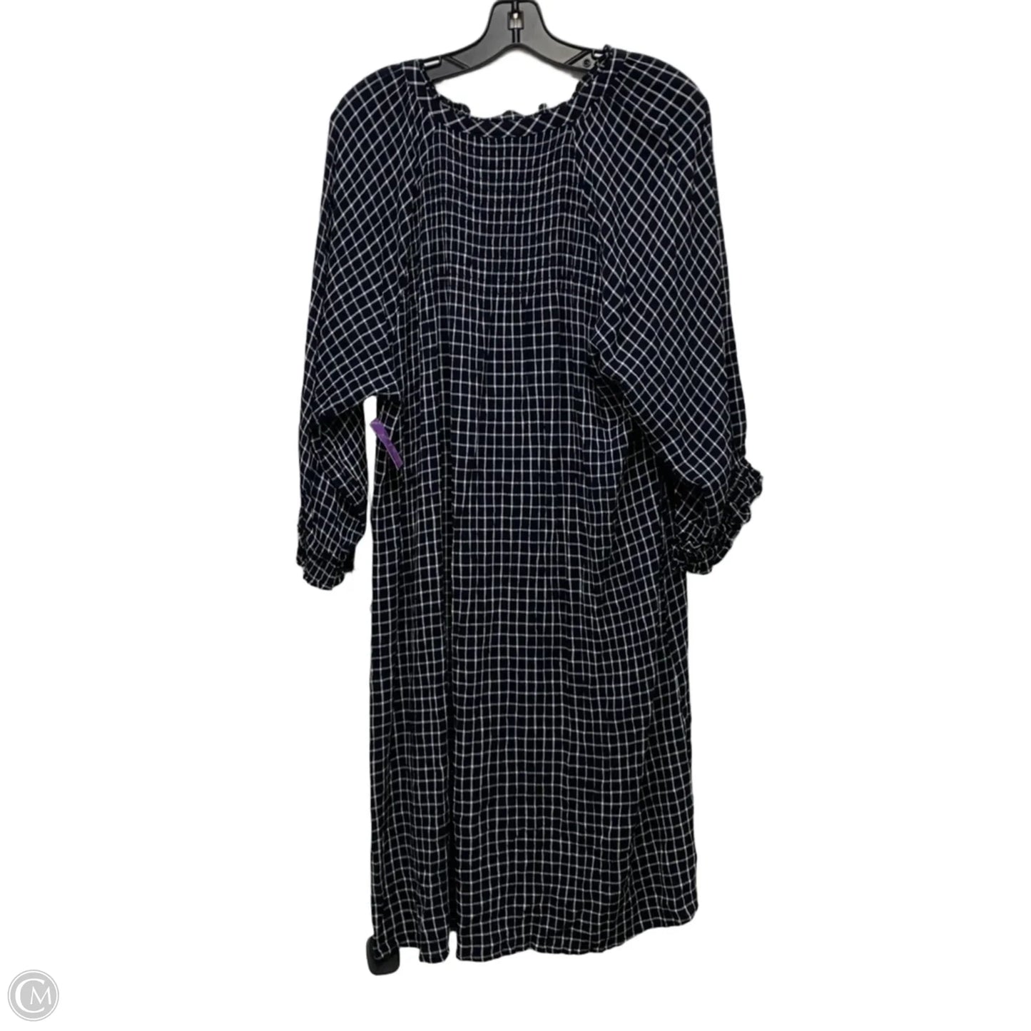 Dress Casual Short By Maeve In Blue & White, Size: Xl