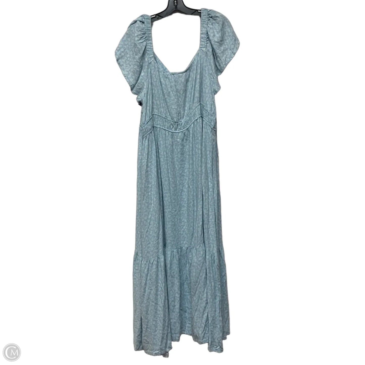 Dress Casual Maxi By Ava & Viv In Blue & White, Size: 2x