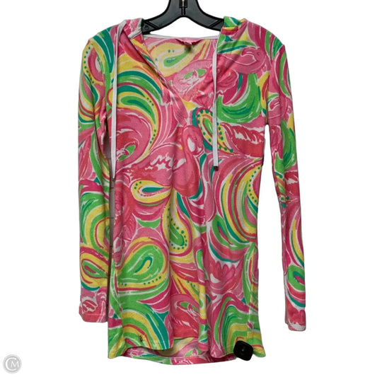 Swimwear Cover-up Designer By Lilly Pulitzer In Green & Pink, Size: Xs