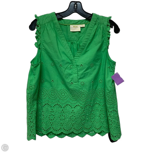 Top Sleeveless By Maeve In Green, Size: S