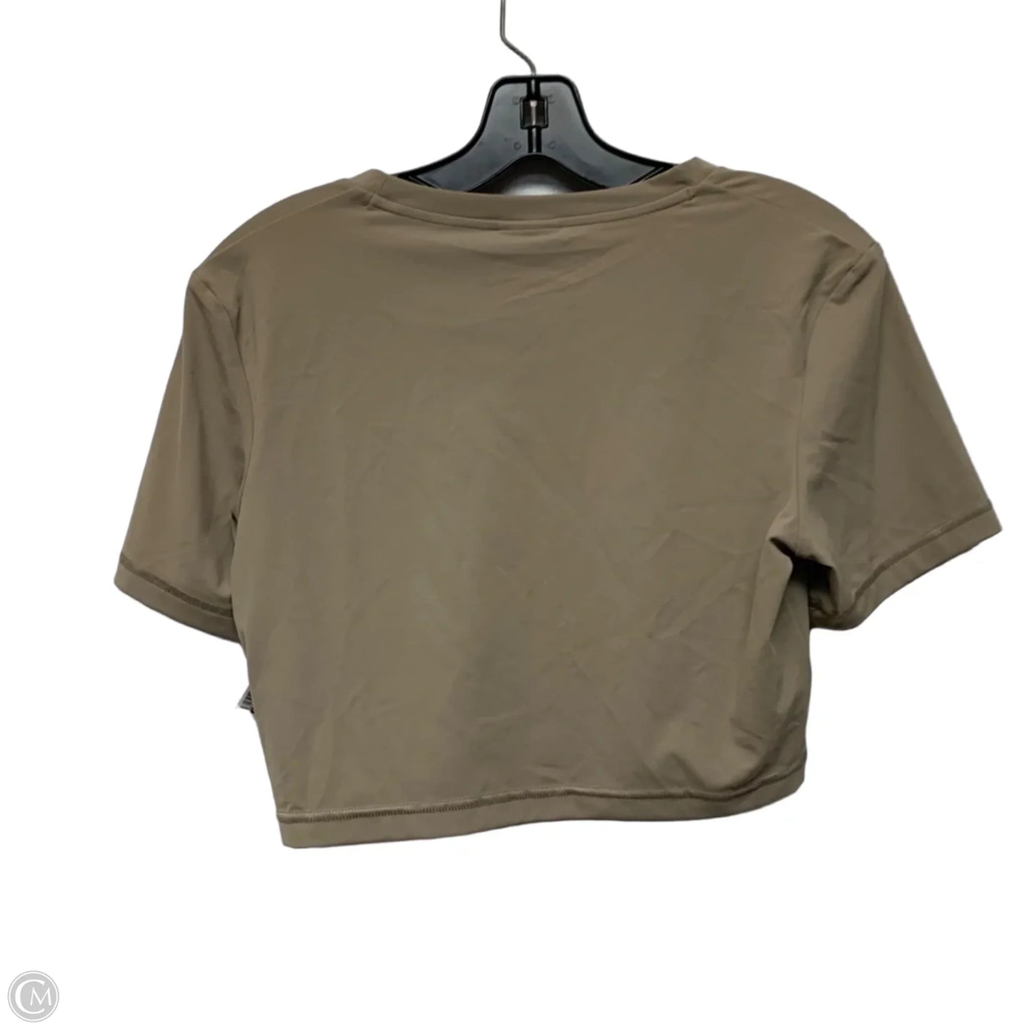 Athletic Top Short Sleeve By Gym Shark In Brown, Size: L