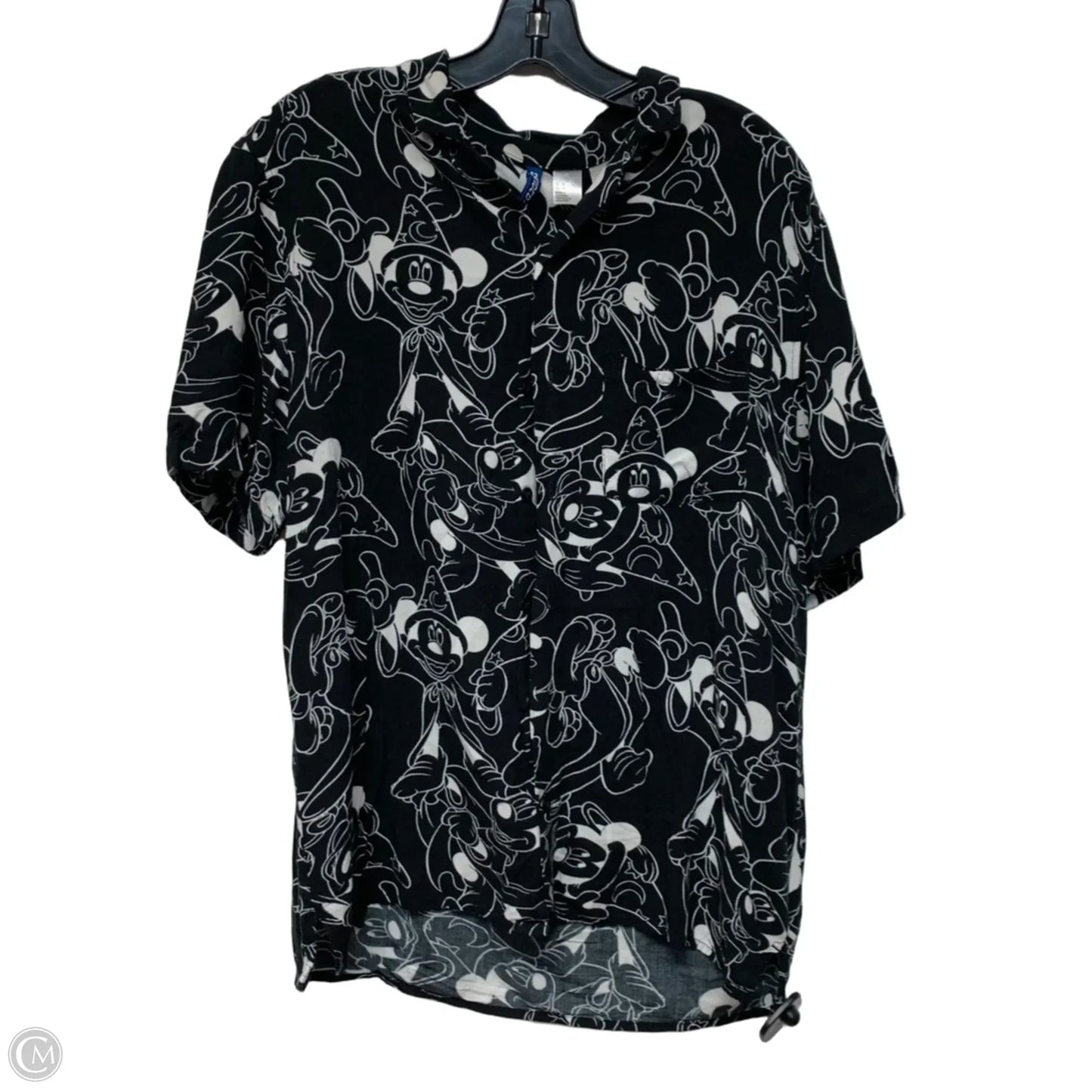 Top Short Sleeve By Divided In Black & White, Size: M